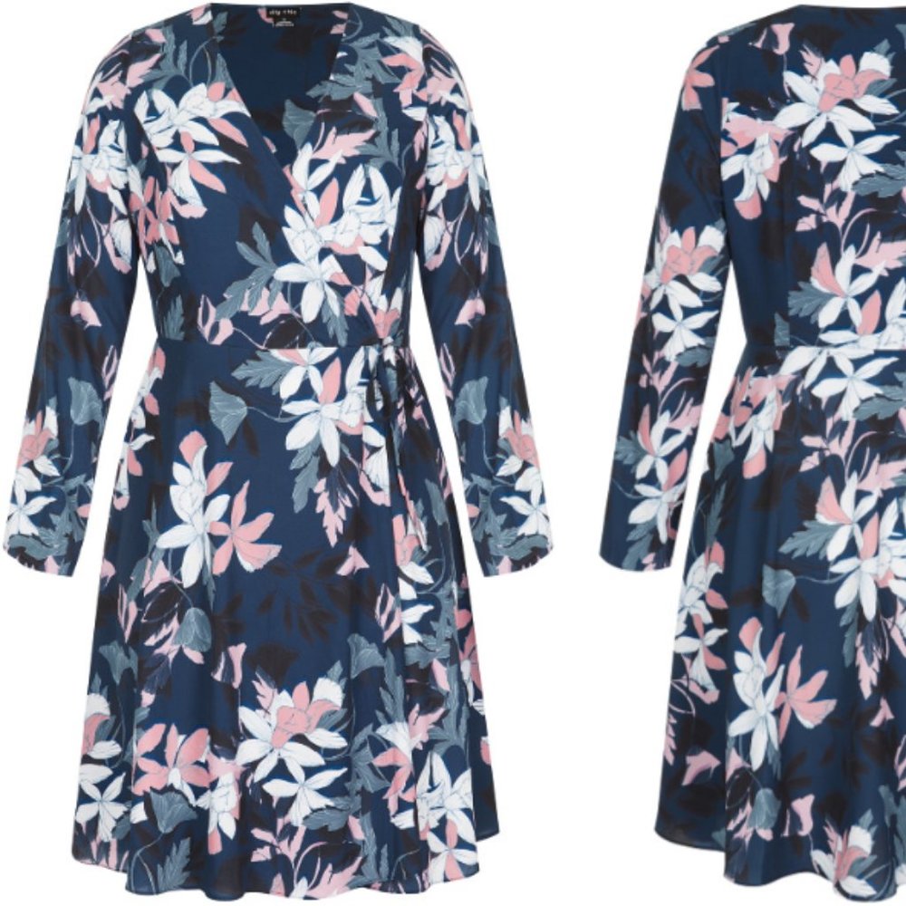 Luna Floral Dress - blue